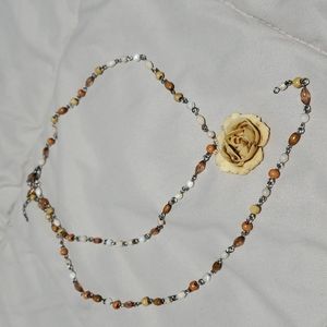 Backdrop Necklace with Rose Pendant
